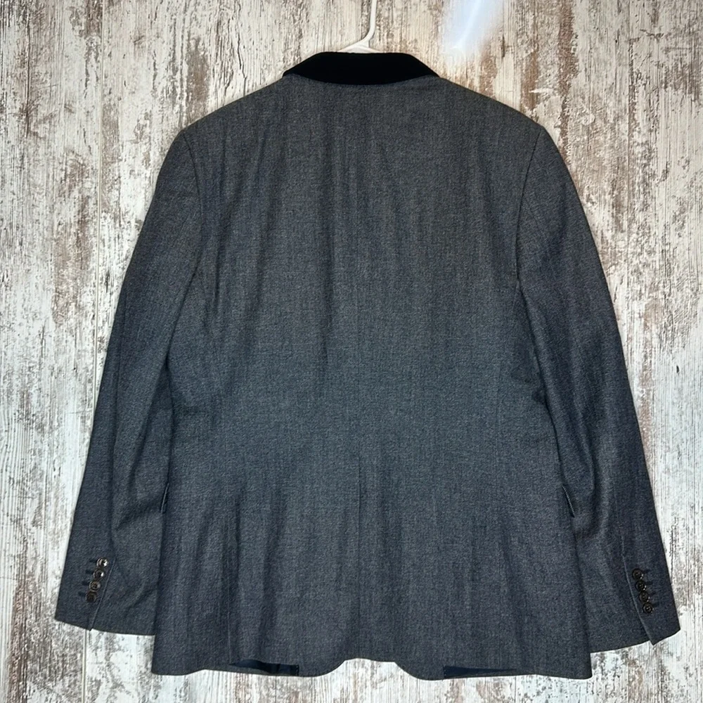 Paul Smith Double Button Blazer With Velvet Accents Sz 44